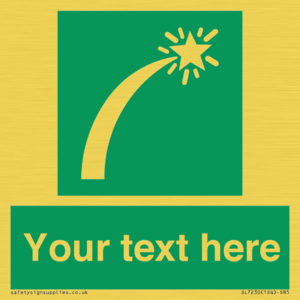 Custom sign safe condition Survival craft distress signal